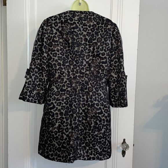Clara Sun Woo black & gray animal print coat - Picture 6 of 9